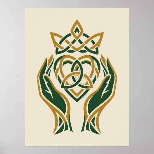 Poster Trinity Heart Claddagh (Devant)