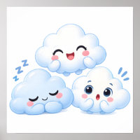 Trio d'amis nuages