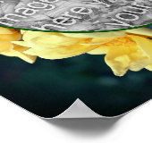 Poster Trio de cadre de rose jaune Créez votre propre pho (Coin)