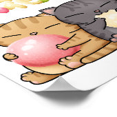 Poster Trio de chats de mignet Hanami Dango (Coin)