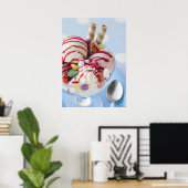 Poster Trio de crème glacée et de sundae doux (Bureau à domicile)