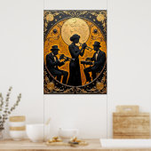 Poster Trio de jazz de l'âge d'or (Cuisine)