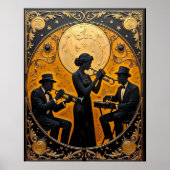 Poster Trio de jazz de l'âge d'or (Devant)