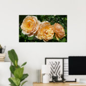 Poster Trio de Pêche Rose Floral (Bureau à domicile)