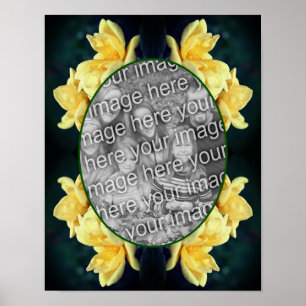 Poster Trio de roses jaunes Cadre Créez votre propre phot