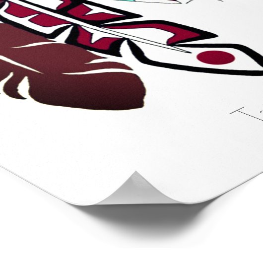 Poster Trio des plumes Art original (Coin)