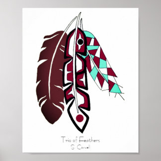 Poster Trio des plumes Art original