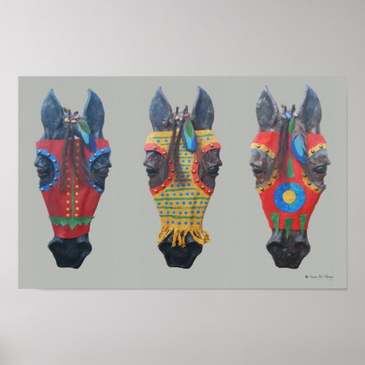 Poster Trio Masque Cheval 2 (Devant)