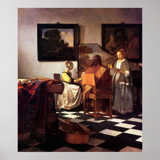 Poster Trio musical de Johannes Vermeer (Devant)