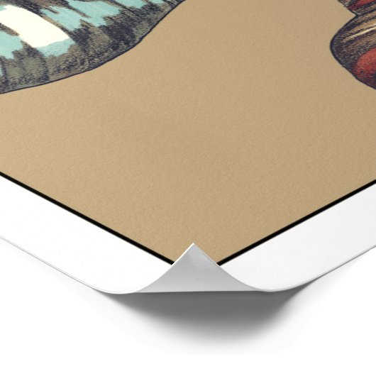 Poster Trio Shell sur Khaki (Coin)