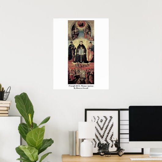 Poster Triomphe De Saint Thomas D'Aquin Par Benozzo Gozzo (Bureau à domicile)