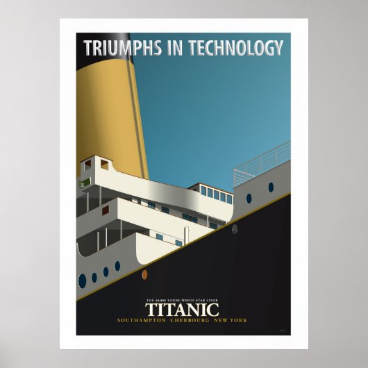 Poster TRIOMPHE EN TECHNOLOGIE - RMS Titanic (Devant)