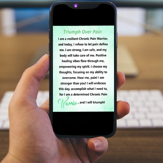 Poster Triomphe sur la douleur Chronique Douleur Guerrier