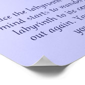 Poster Triple Labyrinthe de Doigt Spiral. (Coin)