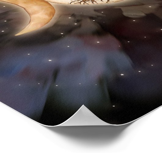 Poster Triple Lune arbre de vie (Coin)