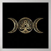Poster Triple Lune Arbre de Vie Triquetra (Devant)