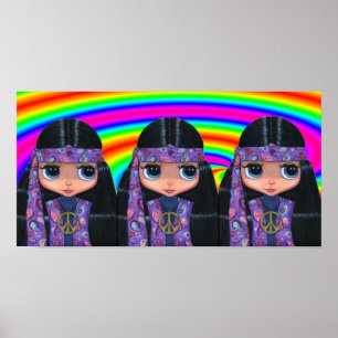 Poster Triple Paisley Hippies