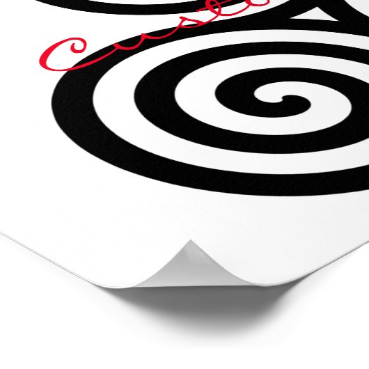 Poster Triple spirale noire Thunder_Cove (Coin)