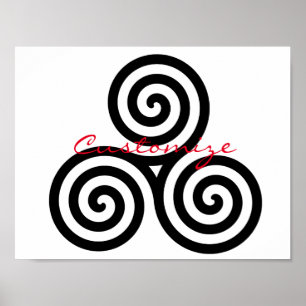 Poster Triple spirale noire Thunder_Cove