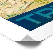 Poster Tripoli, Libye, badoun avec chameau, vintage, voya (Coin)