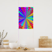 Poster Trippy: Abstract Psychedelic (Keuken)