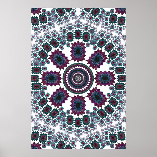 Poster Trippy: Abstract radiaal kunstwerk (Voorkant)