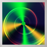 Trippy Abstrait Super Green Swirl Fractal Art