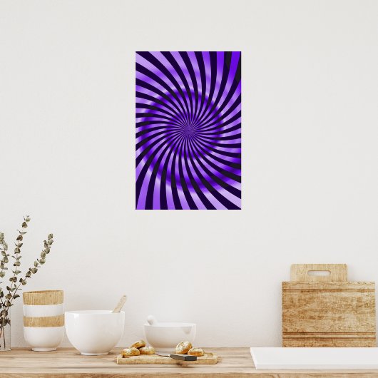 Poster Trippy : Abstrait violet (Cuisine)