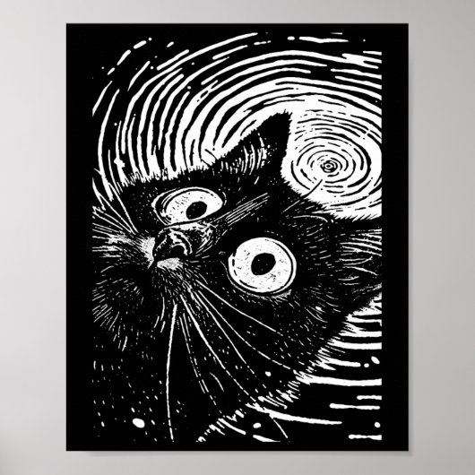 Poster Trippy Cat Pastel Goth Gothic Grunge Alt Punk Weir (Devant)