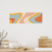 Poster Trippy esthétique rétro Abstrait Swirl (Cuisine)