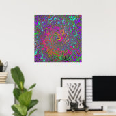 Poster Trippy Hot rose Abstrait Retro Liquid Swirl (Bureau à domicile)