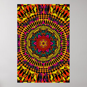 Poster Trippy : Oeuvre Psychedélique Kaleidoscope