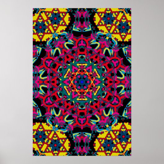 Poster Trippy : Oeuvre Psychedélique Kaleidoscope (Devant)