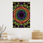 Poster Trippy : Oeuvre Psychedélique Kaleidoscope (Cuisine)