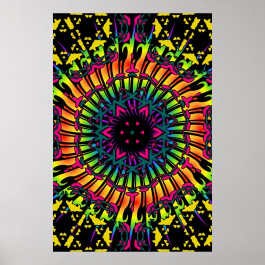 Poster Trippy : Oeuvre Psychedélique Kaleidoscope (Devant)