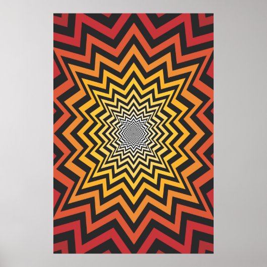 Poster Trippy : Oeuvre Psychédélique Radiale (Devant)