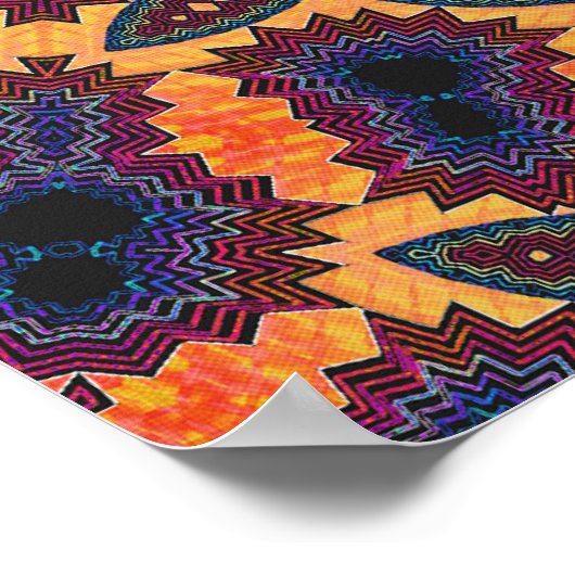 Poster Trippy : Oeuvre Psychédélique Radiale (Coin)