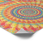 Poster Trippy : Oeuvre Psychédélique Radiale (Coin)