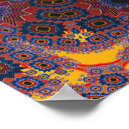 Poster Trippy : Oeuvre Psychédélique Radiale (Coin)