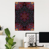 Poster Trippy : Oeuvre Psychédélique Radiale (Bureau à domicile)