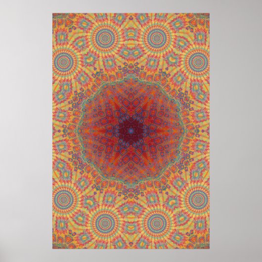 Poster Trippy Poster: Psychedelic Radial Artwork (Devant)