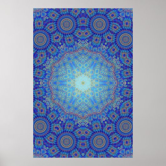 Poster Trippy: Psychedelic Radiaal Artwork (Voorkant)