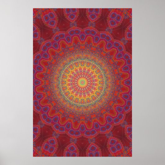Poster Trippy: Psychedelic Radiaal Artwork (Voorkant)
