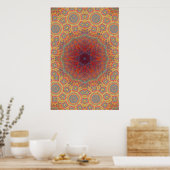 Poster Trippy: Psychedelic Radiaal Artwork (Keuken)