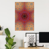 Poster Trippy: Psychedelic Radiaal Artwork (Thuiskantoor)