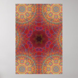 Poster Trippy: Psychedelic Radiaal Artwork