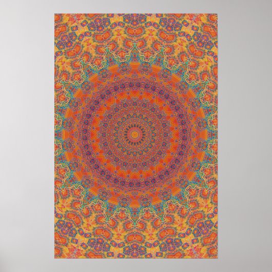 Poster Trippy: Psychedelic Radiaal Artwork (Voorkant)