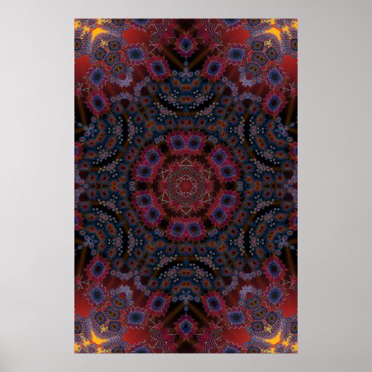 Poster Trippy: Psychedelic Radiaal Artwork (Voorkant)