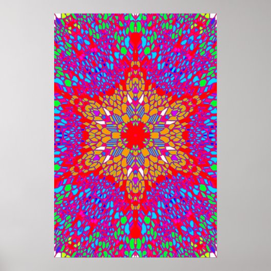 Poster Trippy : Psychédélique Abstraite (Devant)
