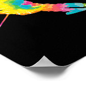 Poster Trippy Rainbow Hippie - Cravate-dye Skiing (Coin)